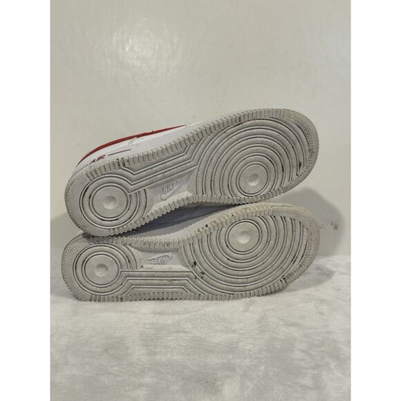 Nike Air Force 1 White University Red Size 6y (missing Laces) - Picture 10 of 10